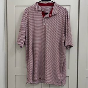 Puma Red and White Striped Men's Polo